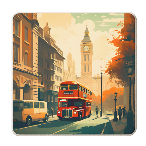 London Travel Street - personalised beer coaster by Kun Pact