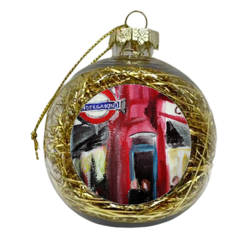 London Underground Covent Garden - xmas bauble by James Jefferson Peart
