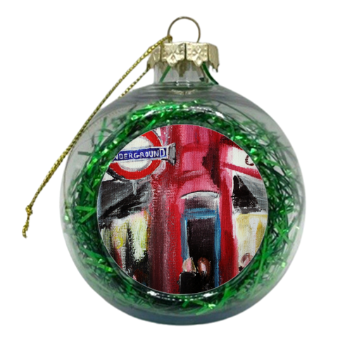 London Underground Covent Garden - xmas bauble by James Jefferson Peart