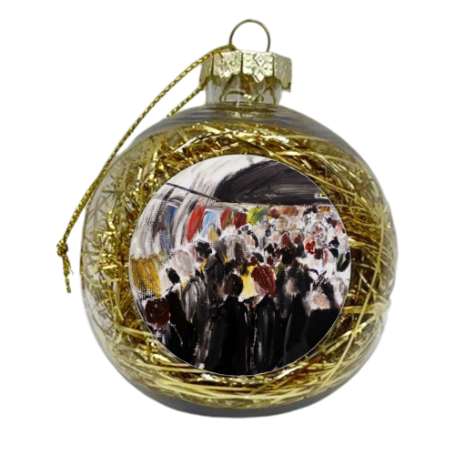 London Underground Going To Work Part 2 - xmas bauble by James Jefferson Peart