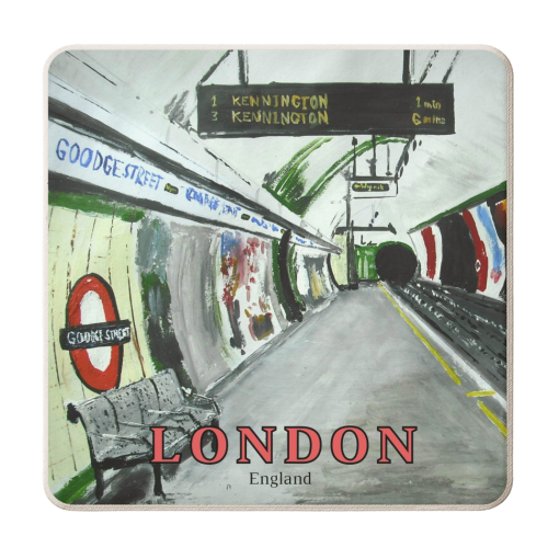 London Underground Goodge Street - personalised beer coaster by James Jefferson Peart