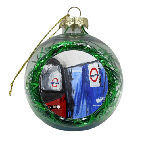 London Underground Mornington Crescent Northern Line - xmas bauble by James Jefferson Peart