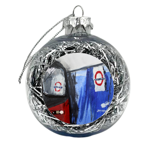 London Underground Mornington Crescent Northern Line - xmas bauble by James Jefferson Peart