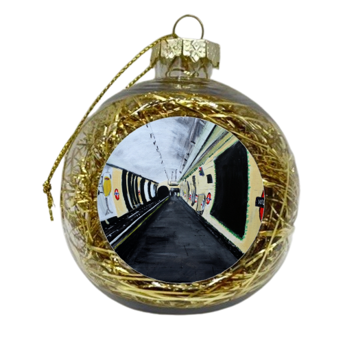 London Underground Wood Green - xmas bauble by James Jefferson Peart
