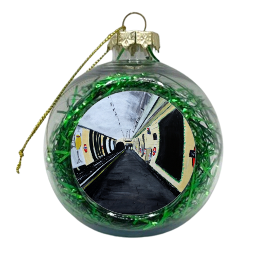 London Underground Wood Green - xmas bauble by James Jefferson Peart