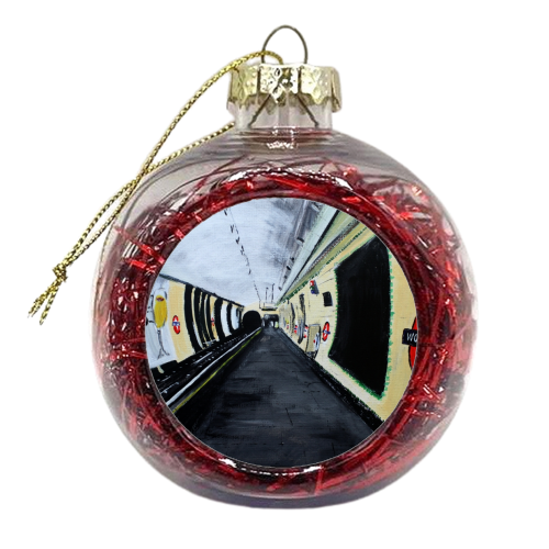 London Underground Wood Green - xmas bauble by James Jefferson Peart