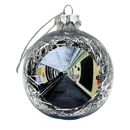 London Underground Wood Green - xmas bauble by James Jefferson Peart