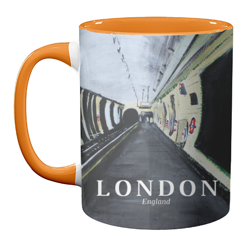 London Underground Wood Green - unique mug by James Jefferson Peart
