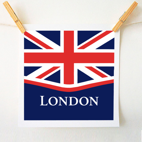 London Union Jack - A1 - A4 art print by Ms Doodle