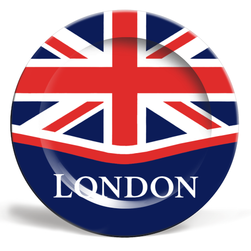 London Union Jack - ceramic dinner plate by Ms Doodle