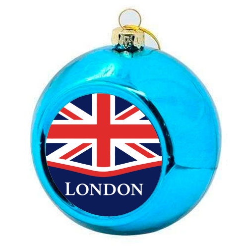 London Union Jack - colourful christmas bauble by Ms Doodle