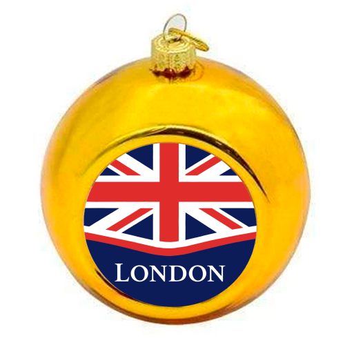 London Union Jack - colourful christmas bauble by Ms Doodle