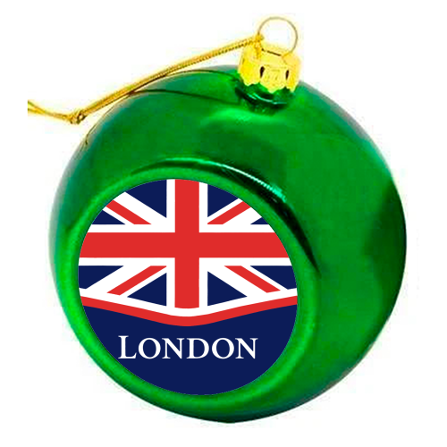 London Union Jack - colourful christmas bauble by Ms Doodle