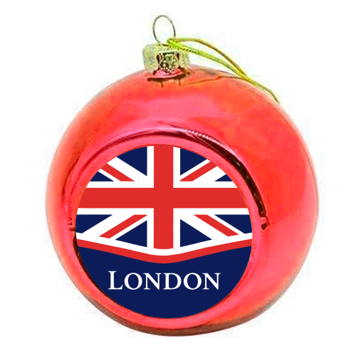 London Union Jack - colourful christmas bauble by Ms Doodle
