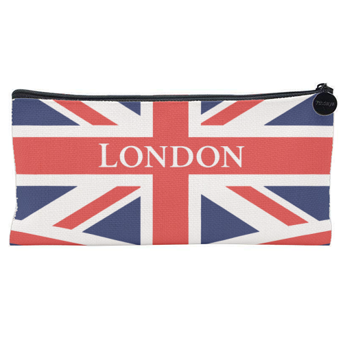 London Union Jack - flat pencil case by Ms Doodle