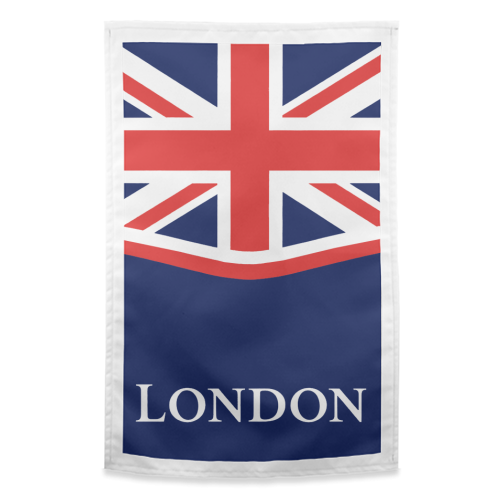 London Union Jack - funny tea towel by Ms Doodle