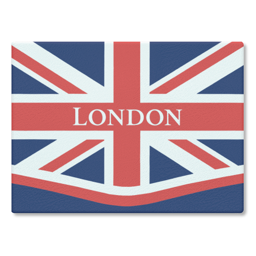 London Union Jack - glass chopping board by Ms Doodle