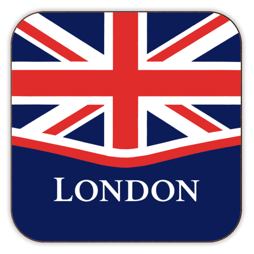 London Union Jack - personalised beer coaster by Ms Doodle