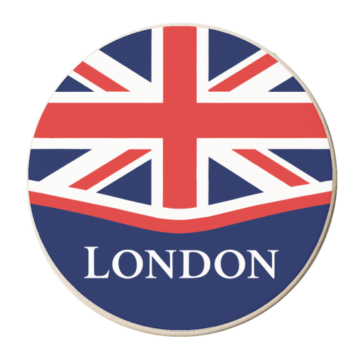 London Union Jack - personalised beer coaster by Ms Doodle