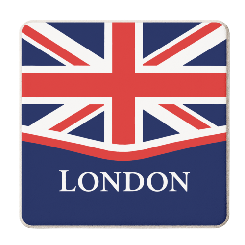 London Union Jack - personalised beer coaster by Ms Doodle