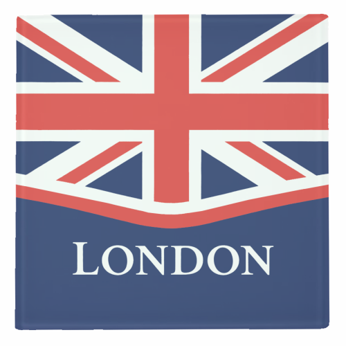 London Union Jack - personalised beer coaster by Ms Doodle