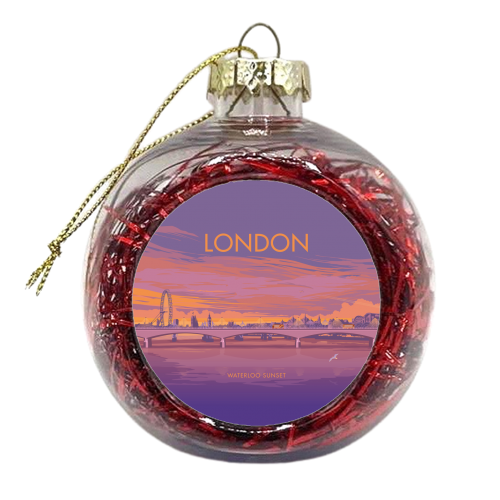 London, Waterloo Sunset. - xmas bauble by Stephen Millership