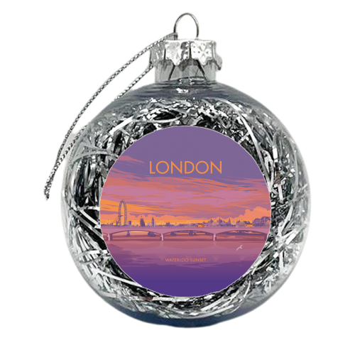 London, Waterloo Sunset. - xmas bauble by Stephen Millership