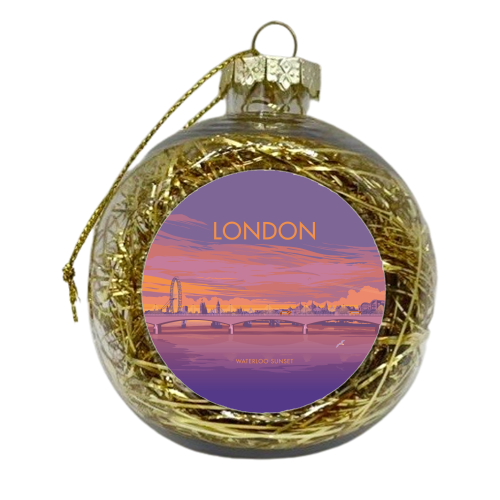 London, Waterloo Sunset. - xmas bauble by Stephen Millership