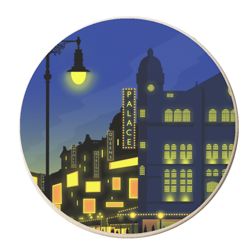 London's Theatreland - personalised beer coaster by Richard O'Neill