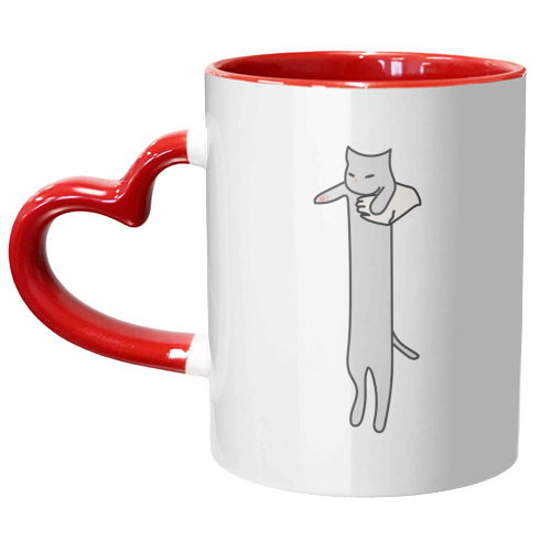 Long Cat Meme - unique mug by Move Studio