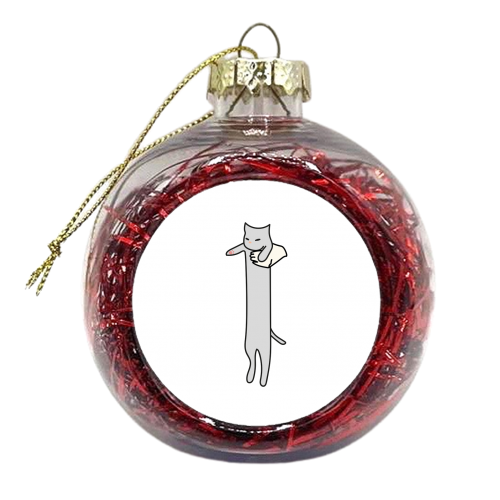Long Cat Meme - xmas bauble by Move Studio