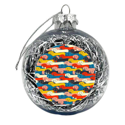 Long dog pattern - xmas bauble by Ania Wieclaw