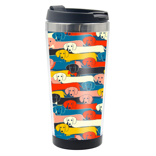 Long dog pattern - photo water bottle by Ania Wieclaw