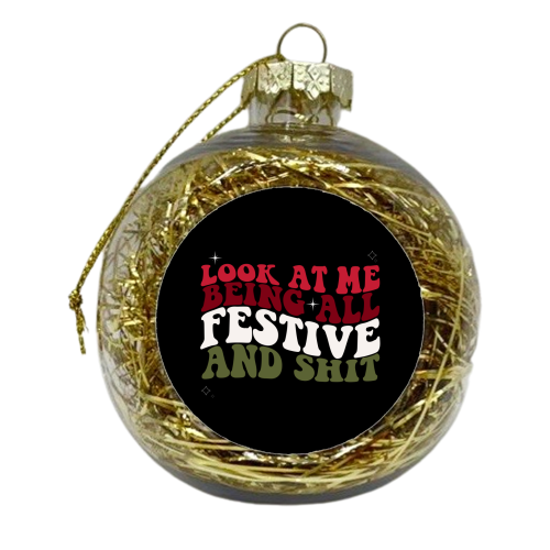 Look at Me - xmas bauble by Pink and Pip