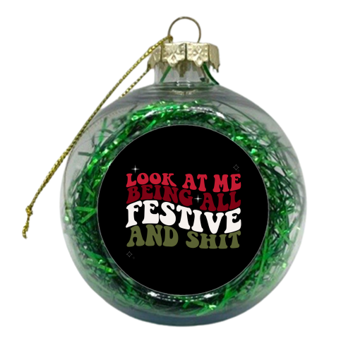 Look at Me - xmas bauble by Pink and Pip
