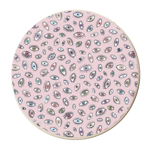 Looking Eyes - personalised beer coaster by Ninola Design