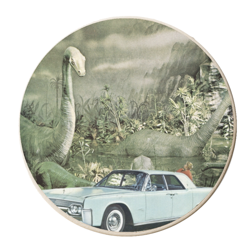 Looking into the past - personalised beer coaster by Maya Land