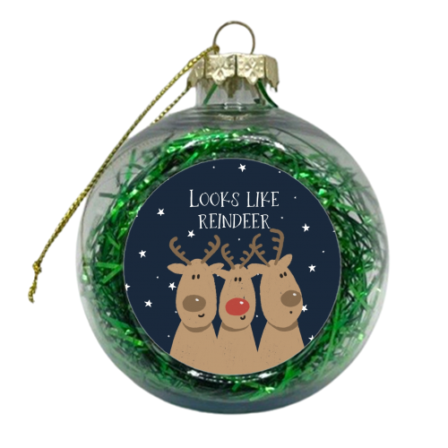 Looks like reindeer - xmas bauble by Giddy Kipper