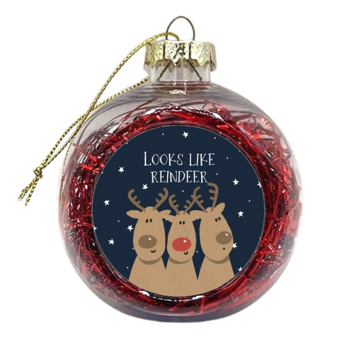 Looks like reindeer - xmas bauble by Giddy Kipper