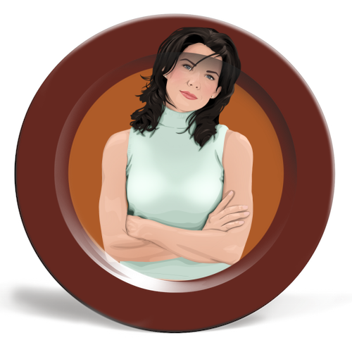 Lorelai Gilmore - ceramic dinner plate by Pink and Pip