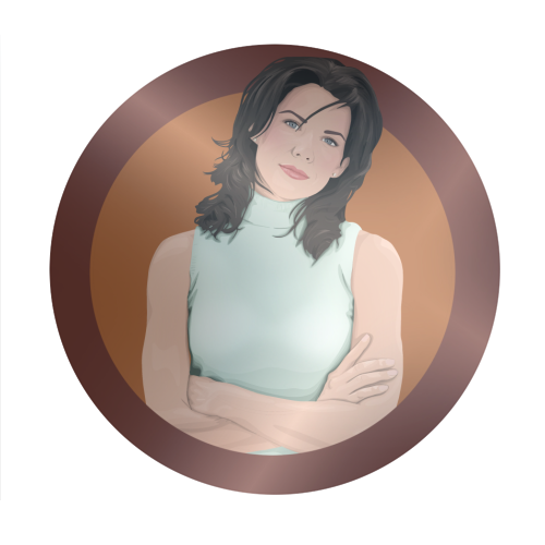 Lorelai Gilmore - Circle Sticker by Pink and Pip