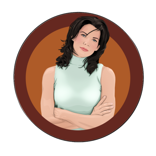Lorelai Gilmore - Circle Sticker by Pink and Pip
