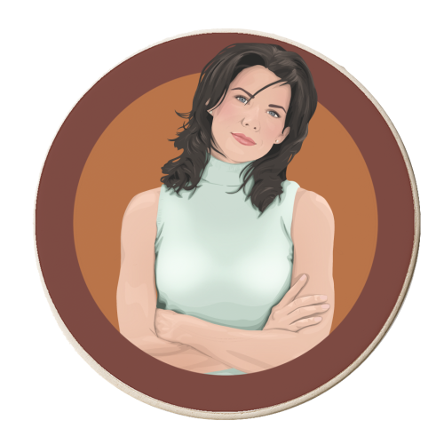 Lorelai Gilmore - personalised beer coaster by Pink and Pip