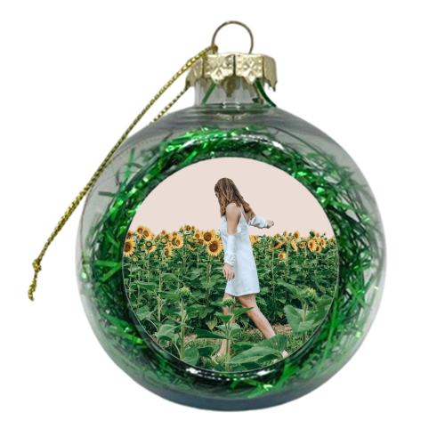 Lost in Sunflowers - xmas bauble by Uma Prabhakar Gokhale
