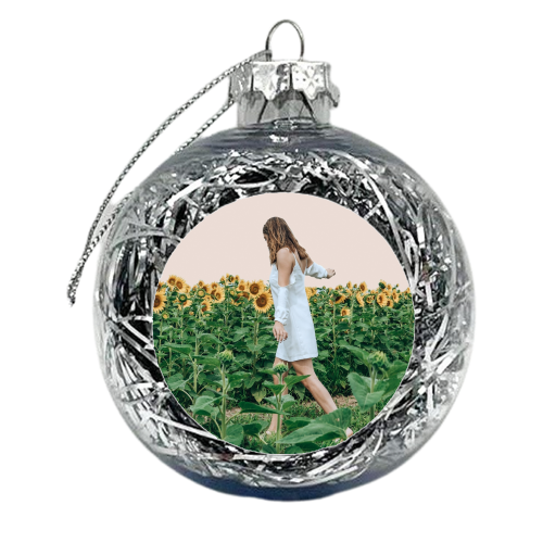 Lost in Sunflowers - xmas bauble by Uma Prabhakar Gokhale
