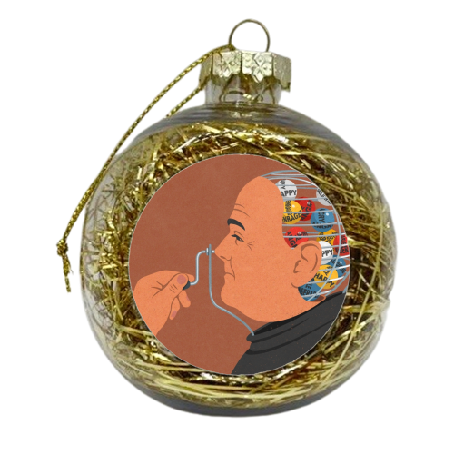 lotto head - xmas bauble by John Holcroft