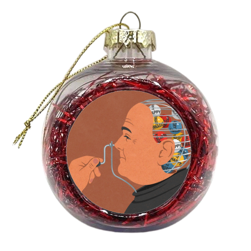 lotto head - xmas bauble by John Holcroft