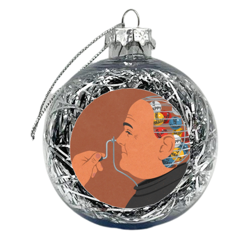 lotto head - xmas bauble by John Holcroft