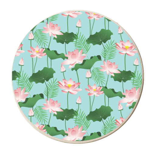 Lotus Love II - personalised beer coaster by Uma Prabhakar Gokhale