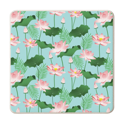 Lotus Love II - personalised beer coaster by Uma Prabhakar Gokhale